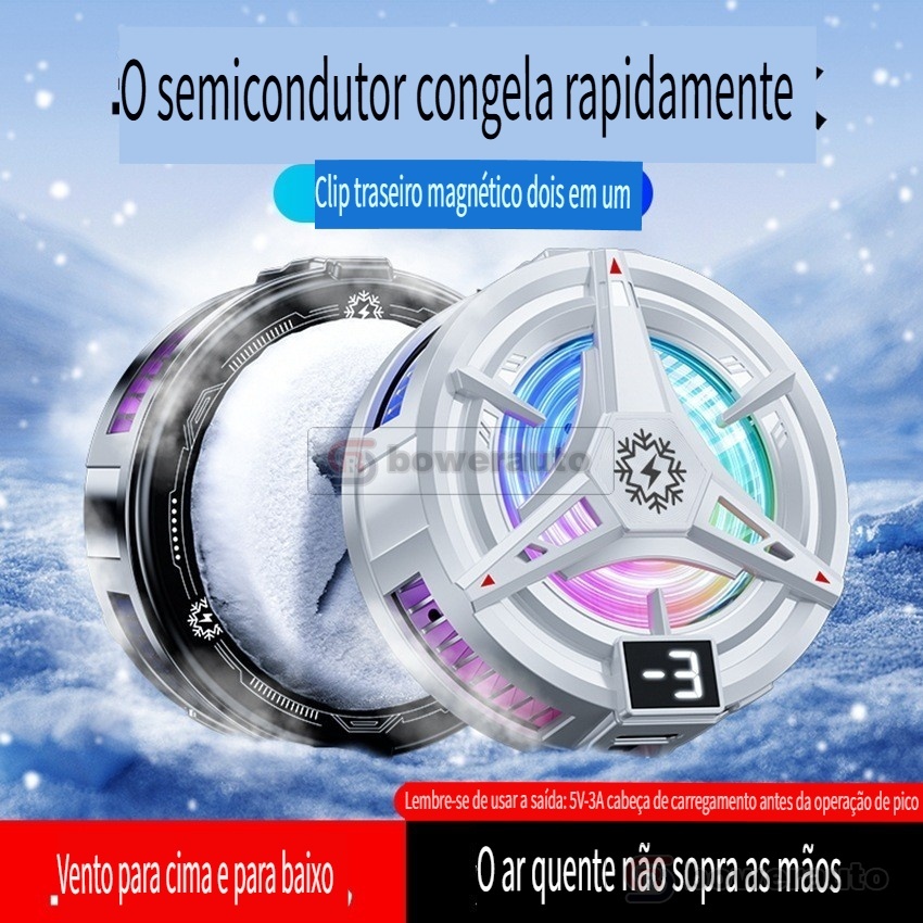 Cooler magnético semicondutor para celular resfriamento rápido 3 velocidades Type-C nível congelamento TL07