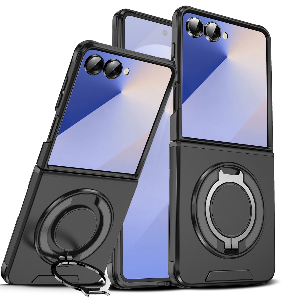Sunyi Para Samsung Galaxy Z Flip 8 7 FE 6 Capa Com Suporte Magnético 360 ° Girat
