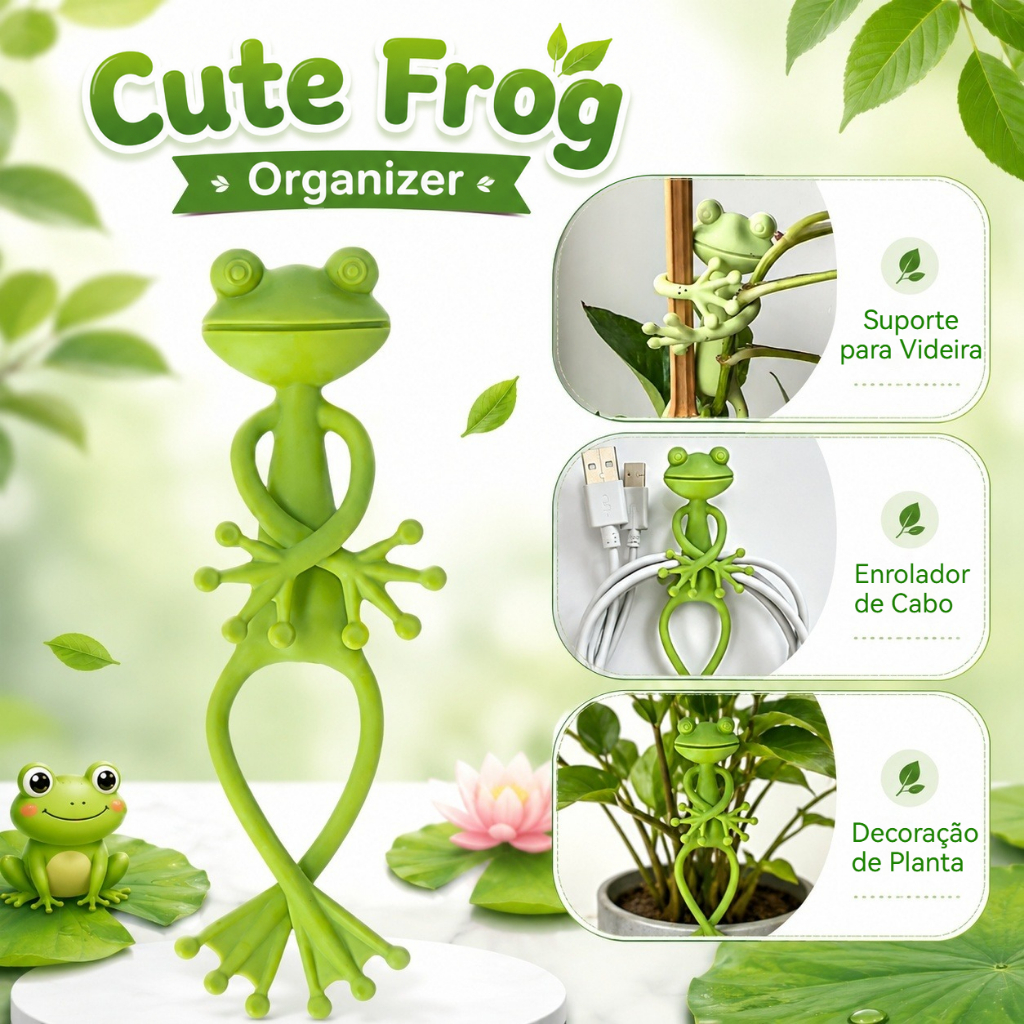 Bonito Sapo Planta Suporte Jardim Estável Hugger Decoração Cabo De Armazenamento Presentes Flor Escalada Fixação Clipes