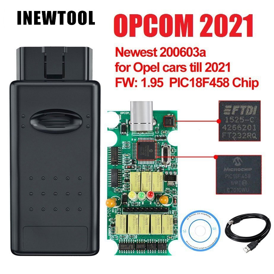 OPCOM OP-COM V1.70 V1.95 V1.99 Chip PIC18F458 Detecção e diagnóstico de falhas automóveis OBD2 Para Opel Auto Scann