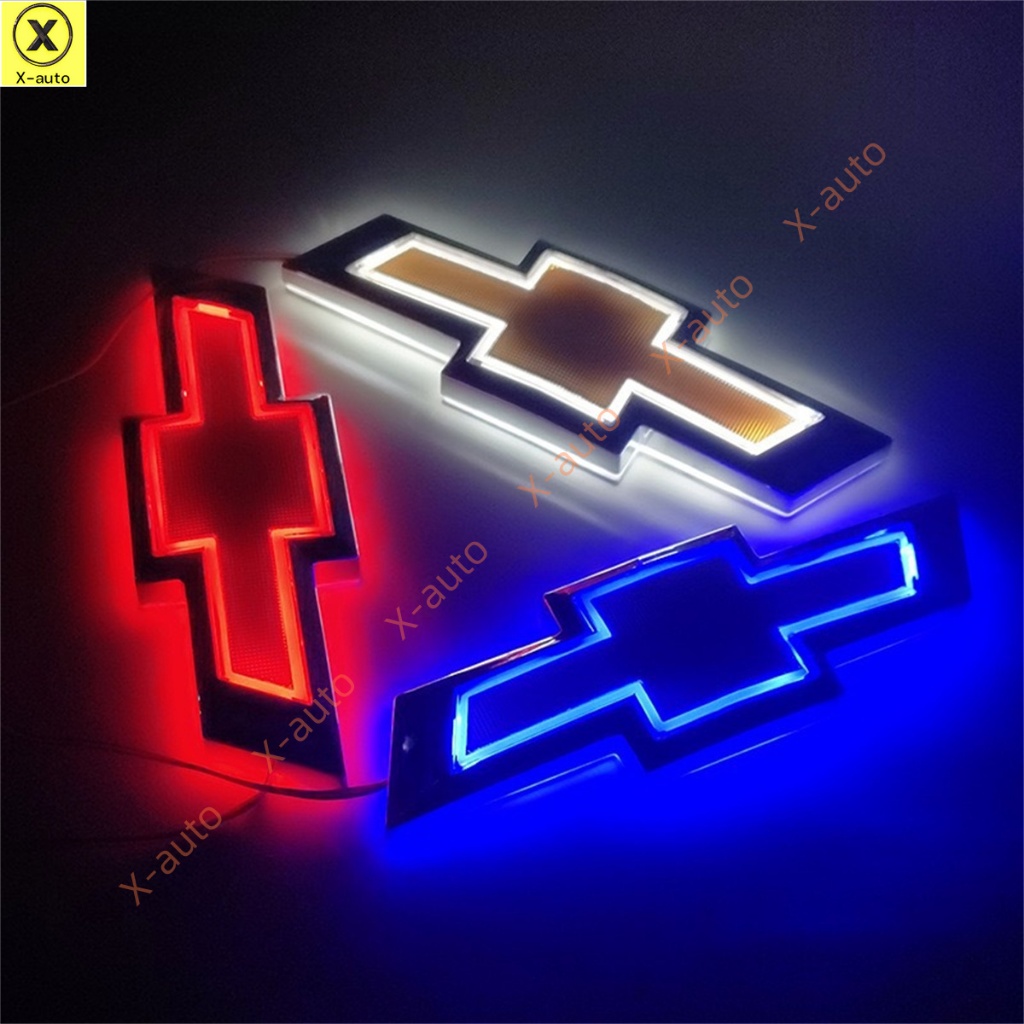 Chevrolet 5D LED Logo Emblema Luz Dianteira Traseira Substituição Do Carro Tamanho Único 17x5.5cm Chevy Bowtie Grade Ilu