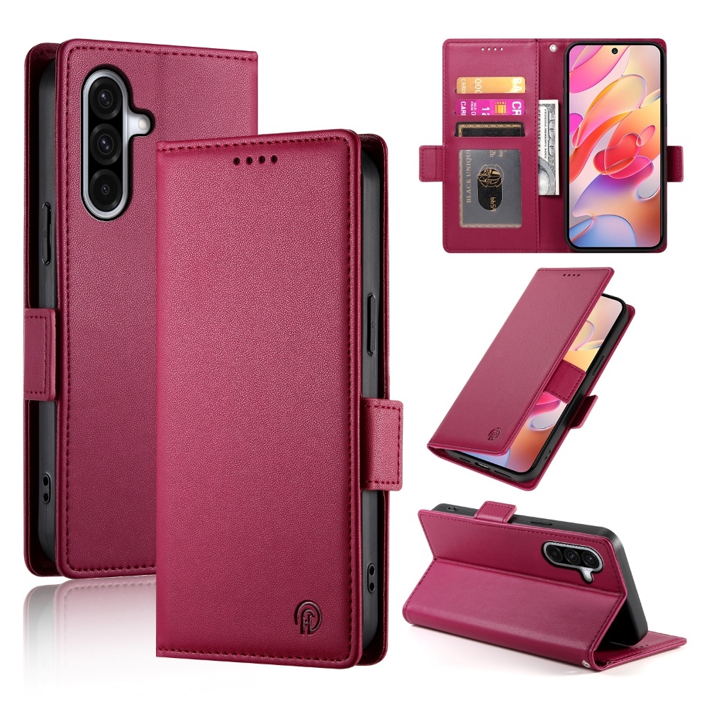 Capa Tipo Carteira De Couro Para Samsung A17 A27 A57 A37 A07 A06 A26 A16 A56 A36 A05 A15 A25 A35 A55 A14 A24 A34 A54 A13