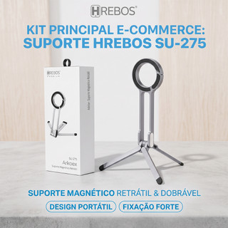 Suporte magnético retrátil dobrável para telefone, tripé de mesa de Metal, chamada de vídeo ao vivo, prateleira Universa