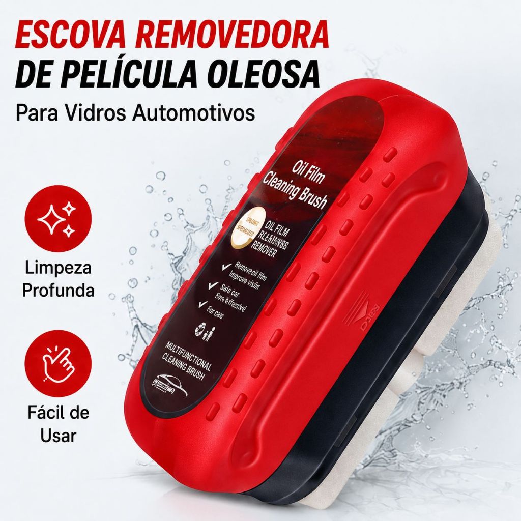 Escova de limpeza de filme de óleo de vidro de carro120ml,Para limpeza do para-brisa,vidros internos e remoção demanchas