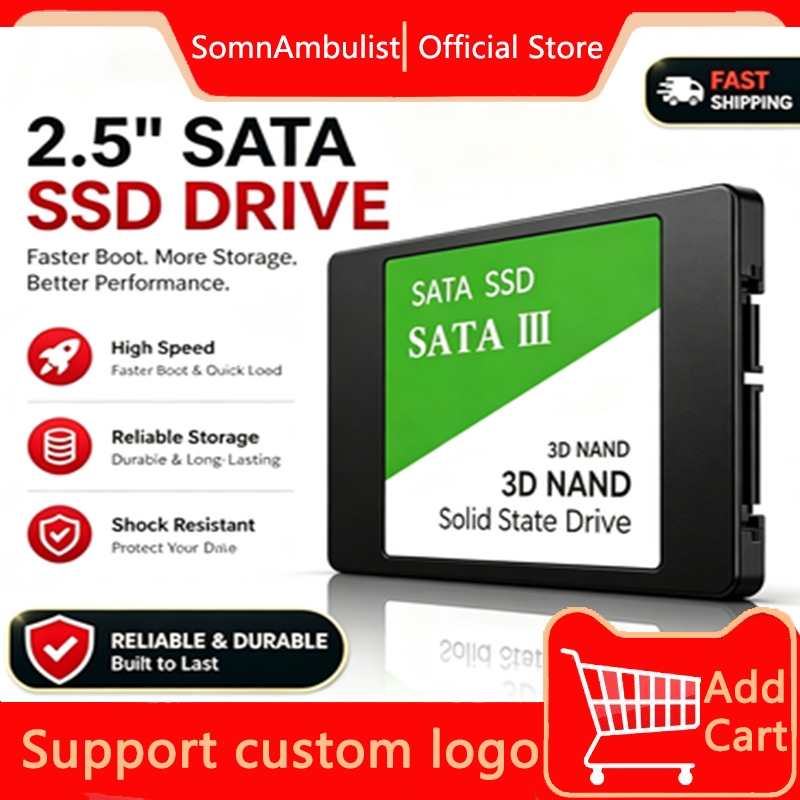 Unidade de estado sólido SATA III de alta velocidade 120 GB-512 GB SSD integrado de 2.5 polegadas