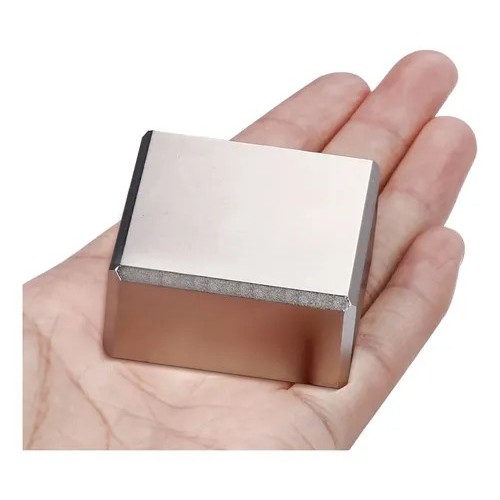 Imã Neodímio 50x50x25 Mm Bloco Super Forte Trava Tudo