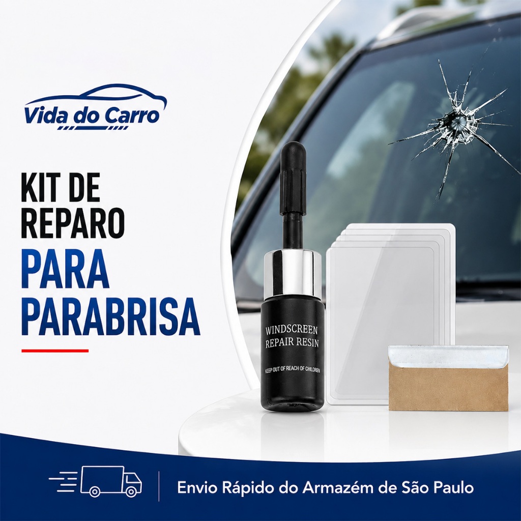 Agente De Reparo De Vidro Forte Para Reparar Rachaduras No Pára-Brisa Dianteiro De Carros , Alta Transparência E Reparos