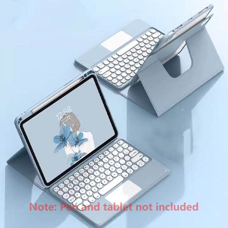 Para Samsung Galaxy Tab S10 Lite/S9FE Plus/S9 Caso De Teclado Rotativo Bluetooth