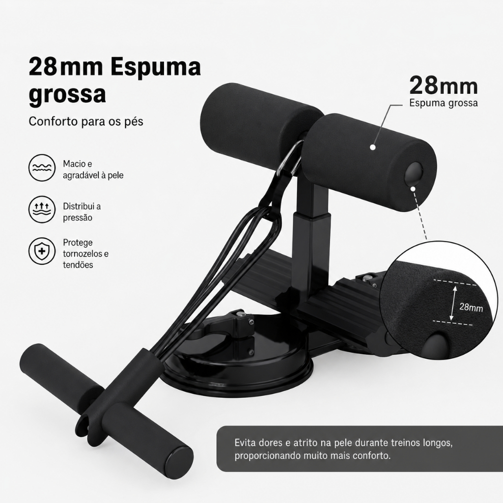 Suporte Abdominal com Ventosa Ajustável Fitness Treino em Casa Musculação Sit Up