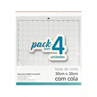 4 Base de Corte 20/30x30cm Transparente Para Silhouette Cameo, Cameo 2 3 4, 4 Plus e 4 Pro - Com Cola