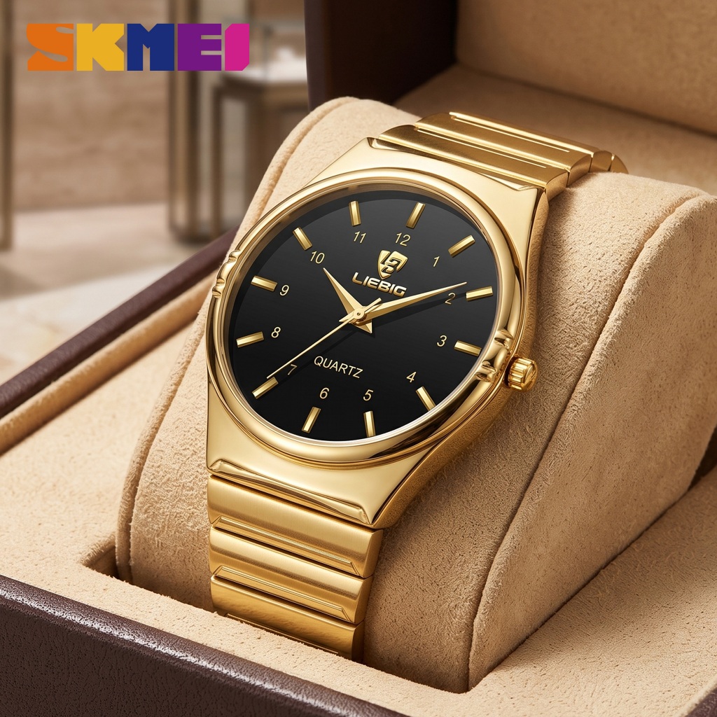 Imagem SKMEI X LIEBIG L1024 Relógio Masculino Analógico de Quartzo com Pulseira de Aço Inoxidável Estilo Clássico