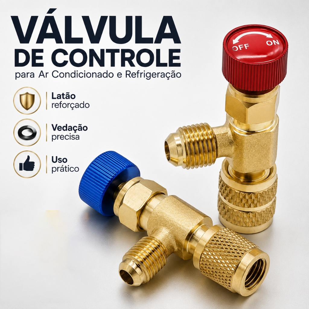 Kit 2 Peças R410A R22 Ferramenta De Refrigeração Ar Condicionado Adaptador De Válvula