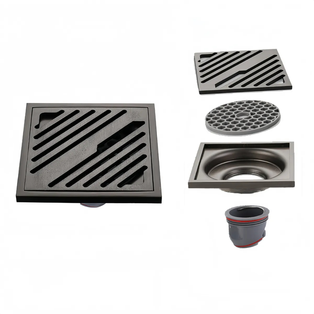 10x10cm Inox, Quadrado Veda Cheiro para Banheiro e Cozinha