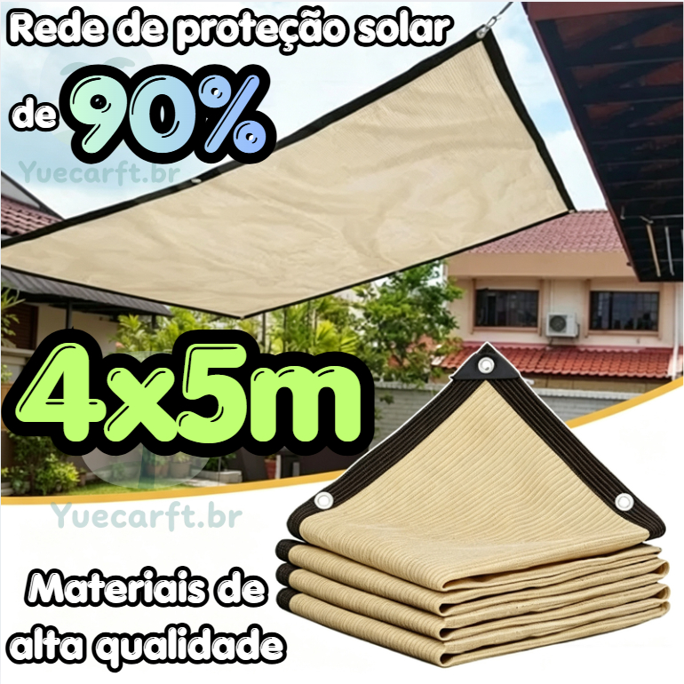 Shade Cloth 4x5m Sun Protection Screen for Outdoor Garden Balcony and Pool Area