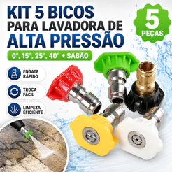 Kit 5 Bicos Engate Rápido Para Lavadora Alta Pressão 1/4 bico de conexão rápidaClick to Copy