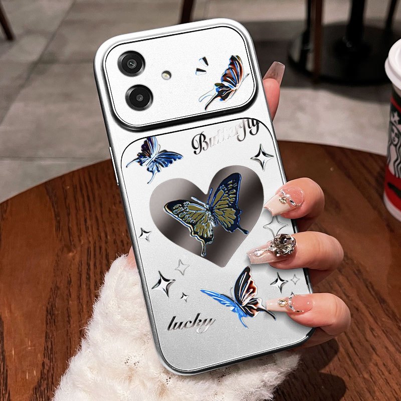 YBD Capa De Telefone Para Samsung Galaxy A07 A06 A05 A04 A04E A03 Core M17E M07 F07 M05 F05 M04 F04 Moda Sorte Borboleta