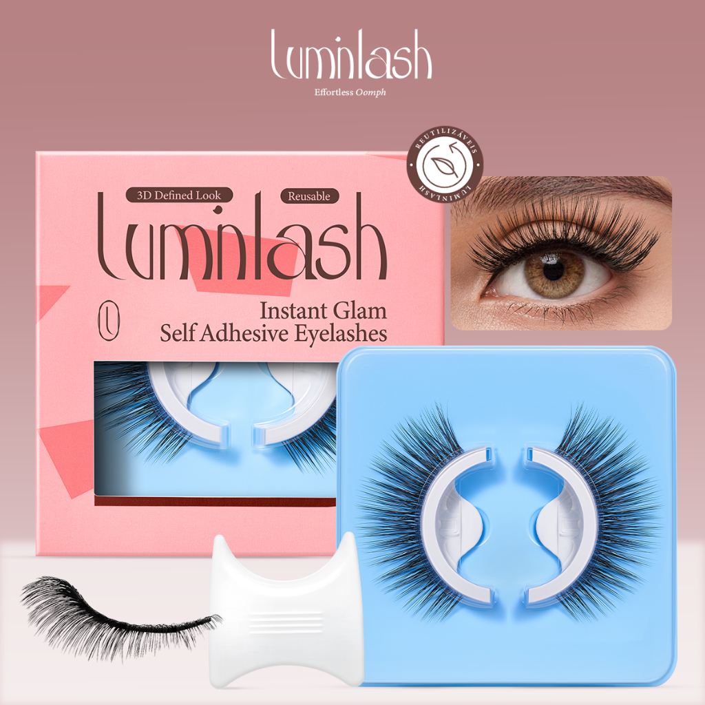 LM Cílios Postiços Auto-adesivos LUMINLASH D | One-Piece Reutilizável