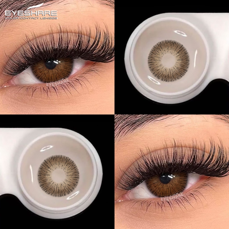 EYESHARE 1 Par De Lentes De Contato Coloridas Descartáveis Anuais De 14.5 Mm Marrom chocolate