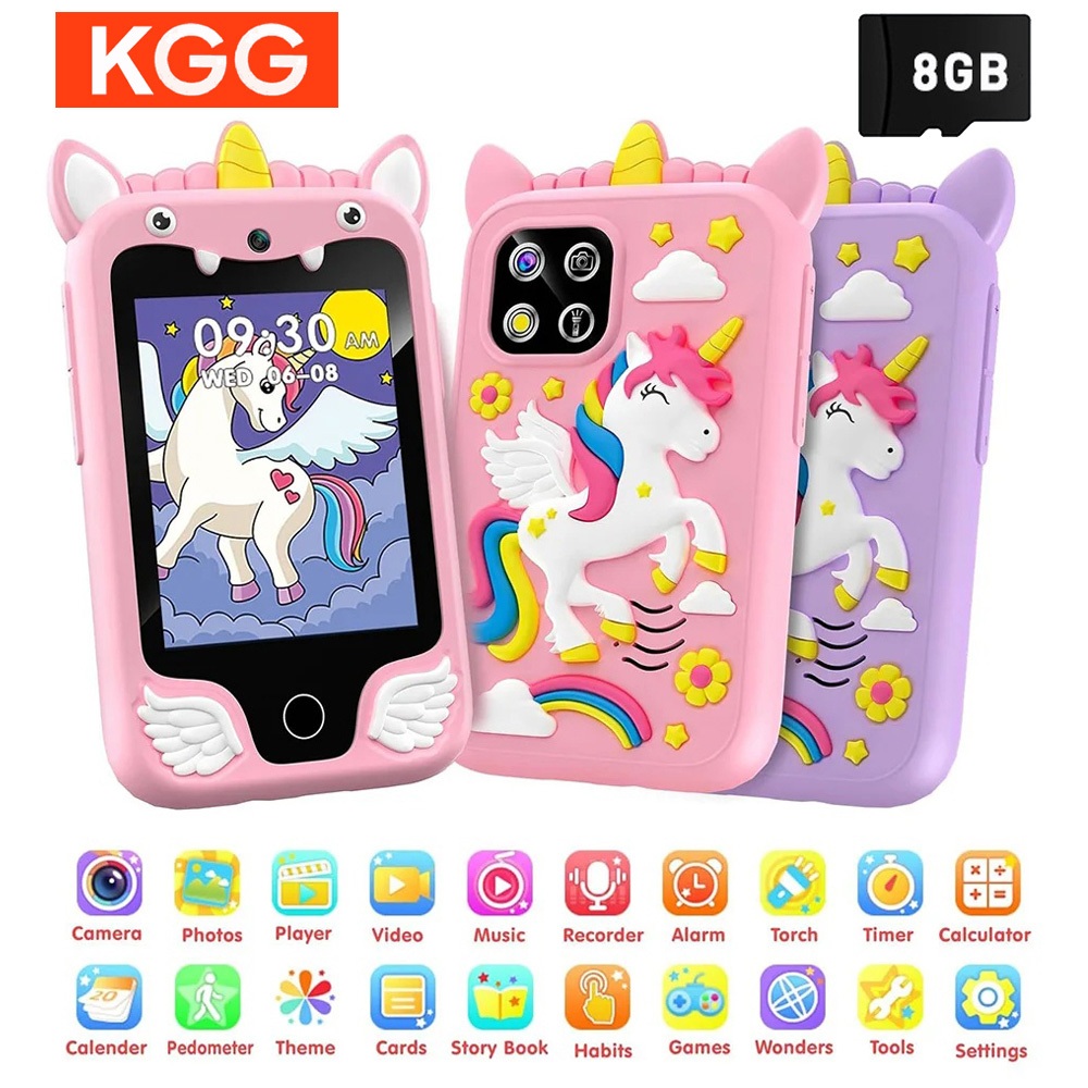 Crianças Dos Desenhos Animados Brinquedos Telefone Educacional Brinquedo Musical Unicórnio Dinossauro Bebê Móvel Selfie