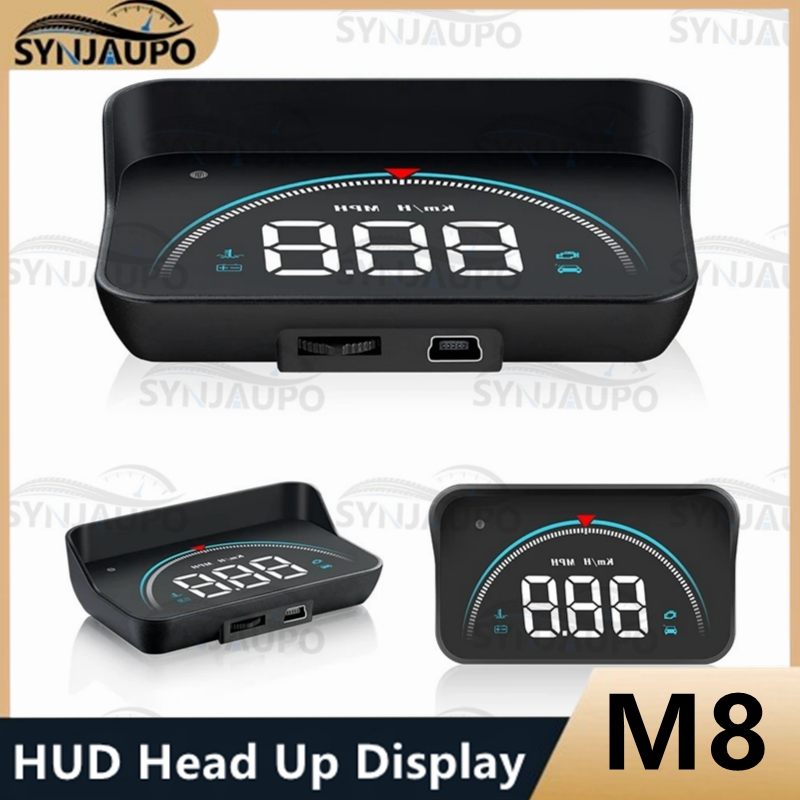 M8 OBD2 HUD Carro Head Up Display Veículo Velocidade Tacômetro Tensão Pára-Brisa Com Alarme De Excesso De Acessórios Ele