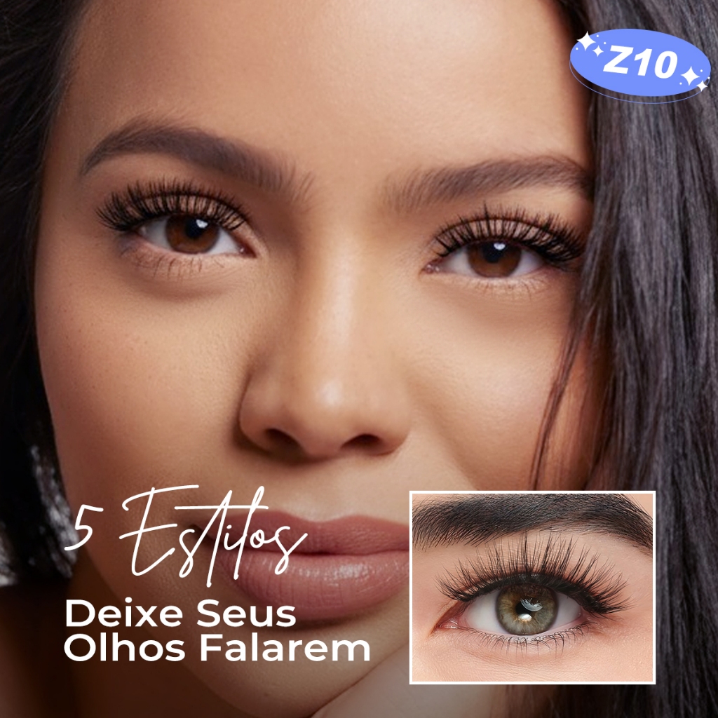 Cílios Postiços SACE LADY Volume Natural Macios Reutilizáveis Fácil Aplicar Maquiagem · foto 2