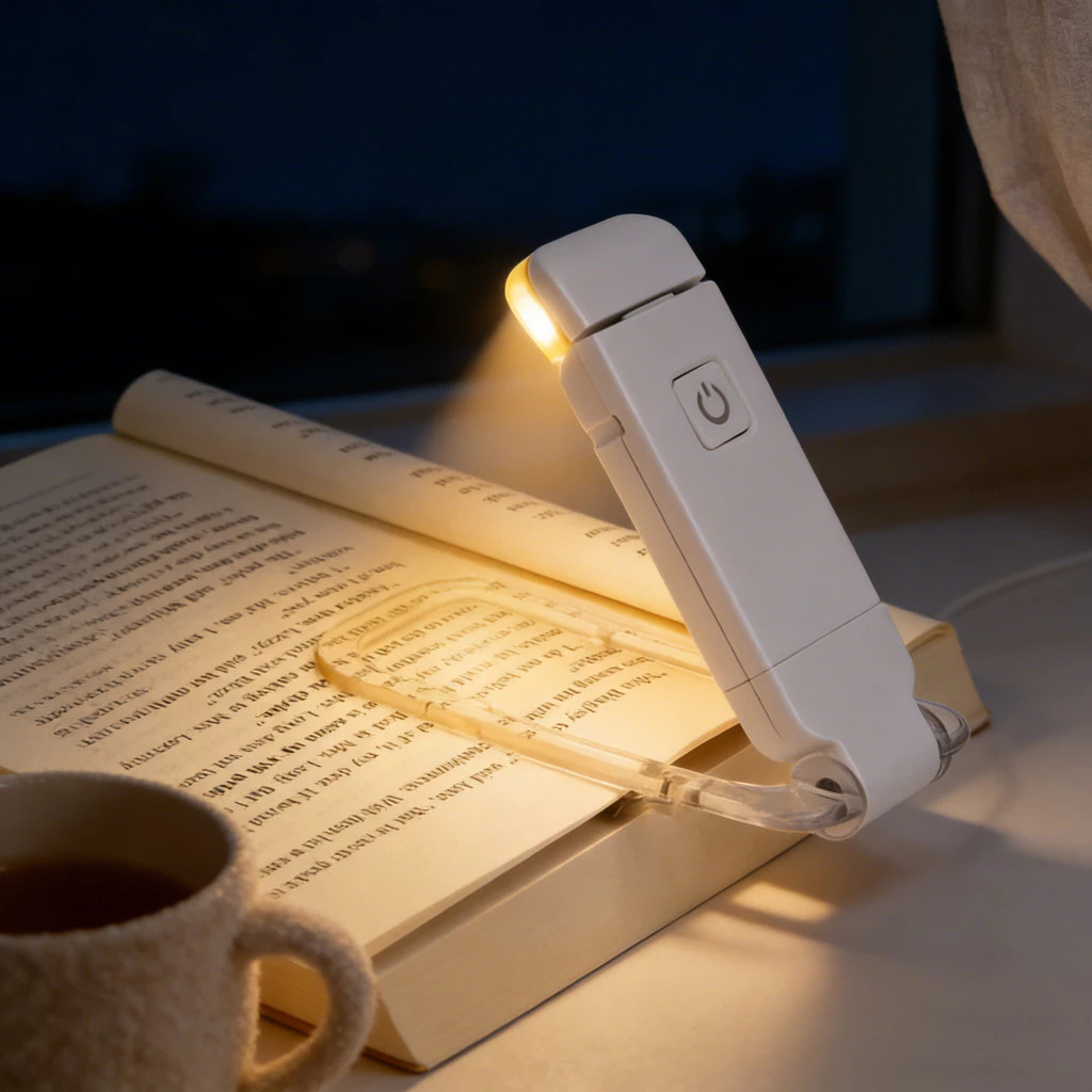 Luz De Leitura De Livros De Leds Brilho Ajustável USB Clip De Proteção Dos Olhos Portátil Bookmark Light vivao