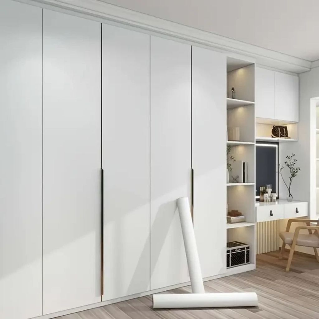 Adesivo Vinil Branco  Preto Acetinado Lavável Envelopamento Móveis e Paredes - 5m e 10metros