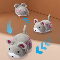 Mini Hamster elétrico de brinquedo para gatos de estimação, esportes irregulares