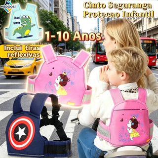 MEDOOSI Arnês de Segurança Infantil Ajustável | Colete de Cinto Reflexivo Anti-Queda para Bebê em Motocicleta