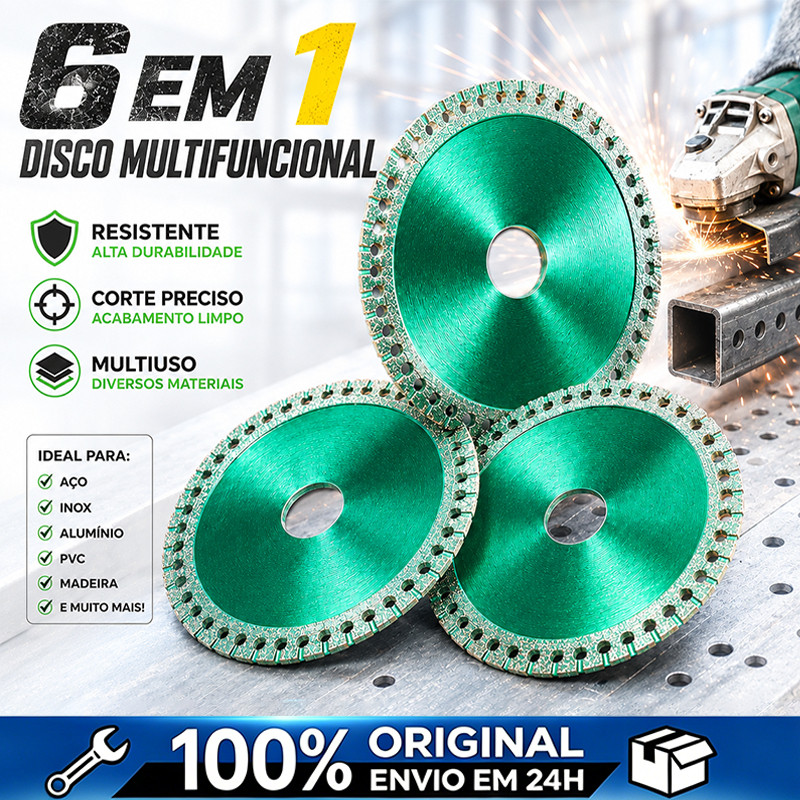 6 Em 1 Disco De Corte Com Diamante Lâmina De Serra Multifuncional Diamantado 100mm Para Azulejo Cerâmico PVC
