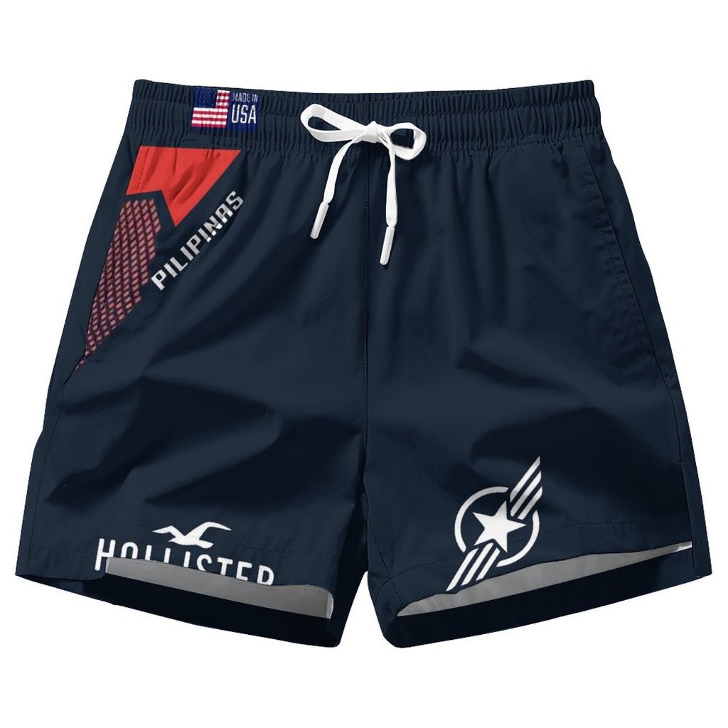 Verão Nova Moda Masculina Poliéster Esportivo Casual Shorts Leves E Respiráveis