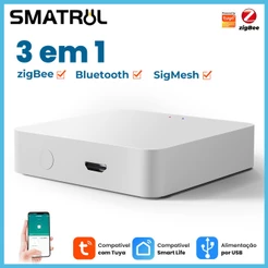 SMATRUL Tuya Smart Multi-Mode Gateway , Zigbee 3.0 E BLE Mesh Hub Para Casa Inteligente , Compatível Com Aplicativo Life