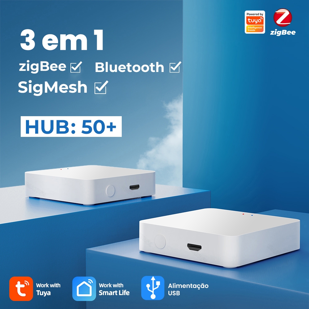 SMATRUL Tuya Smart Multi-Mode Gateway , Zigbee 3.0 E BLE Mesh Hub Para Casa Inteligente , Compatível Com Aplicativo Life — imagem 2 de 2