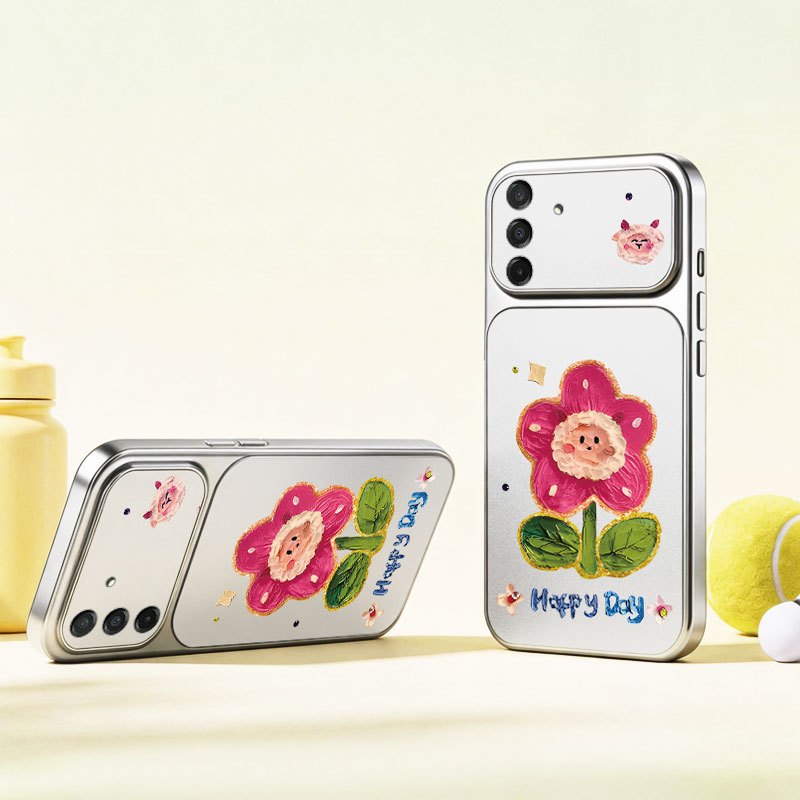 Capa De Telefone YBD Para Samsung Galaxy A27 A37 A24 A25 A26 A34 A35 A36 A54 A55 A57 A56 5G Linda Pintura A Óleo Flor À 