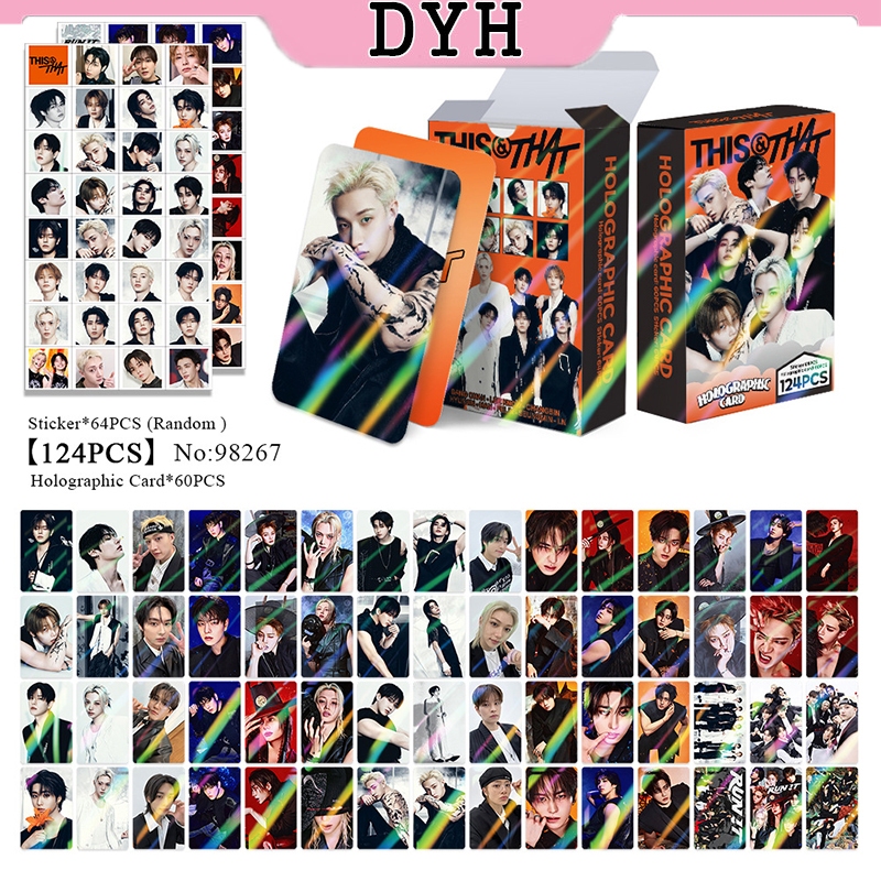 124 Pçs/Caixa Stray Kids Photocards THIS & THAT DO IT Holográfico LOMO Cartão FELIX Seungmin Lee Sabe HAN Adesivo