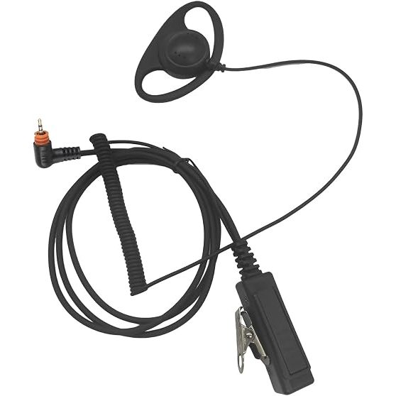 Walkie Talkie Ear Piece D-Ring Loop Shaped Fone De Ouvido De Vigilância Com Micr