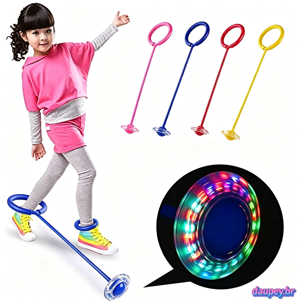 Pula Corda Giratório Com Led Gira Pula Corda LED Pisca/Pisca Brinquedo Infantil Pula Corda Exercício