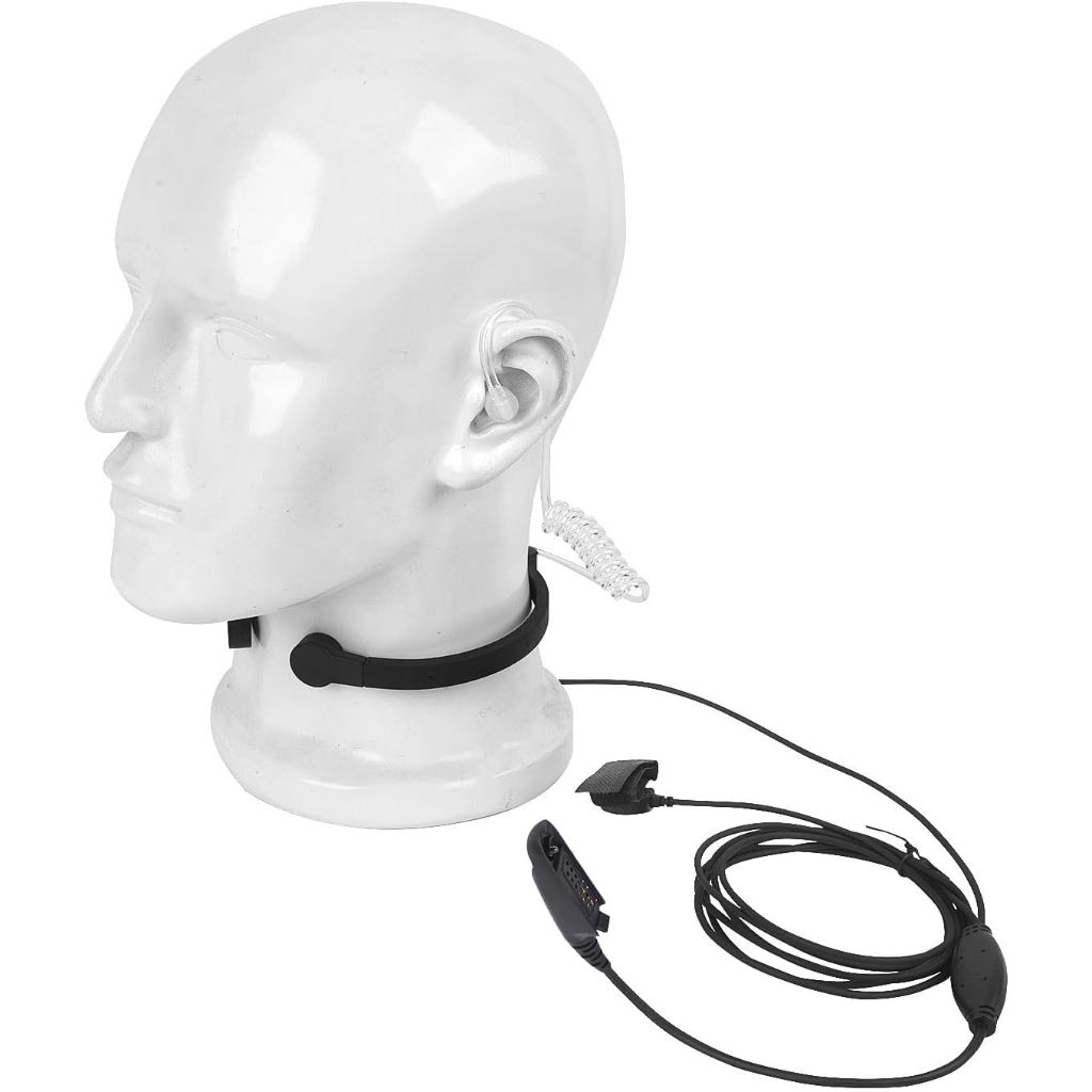 Microfone De Garganta Com Tubo Fone De Ouvido PTT Para Motorola Radio GP328 GP33