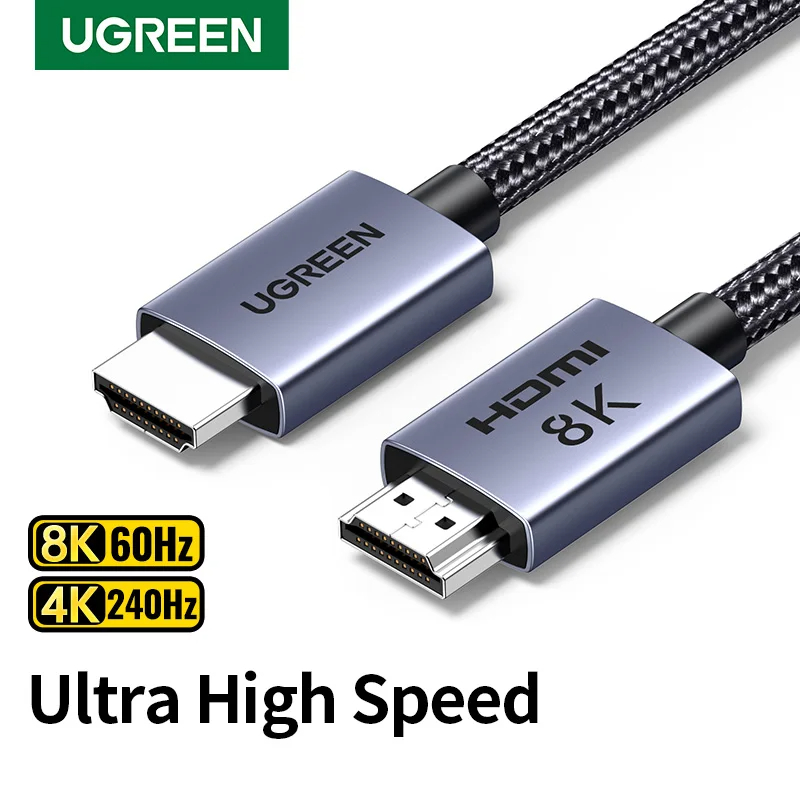 Cabo HDMI U-GREEN 8K/60Hz Para PS5 Xiaomi TV Box 8K @ 60Hz Certificado De Ultra 