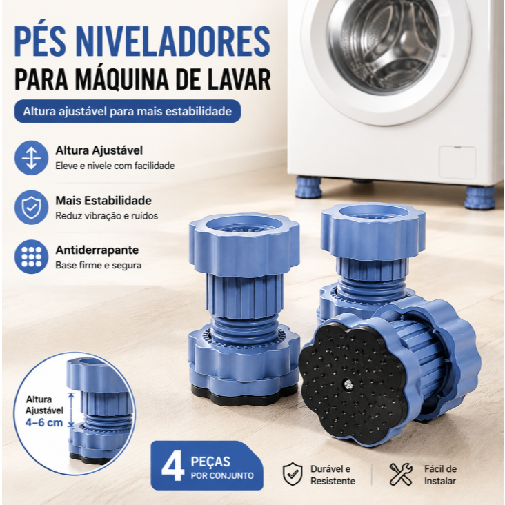 4 Pçs Anti Vibração Máquina De Lavar Pés Almofadas Antiderrapante Absorção De Choque Aumentando Almofada Esteira Geladei