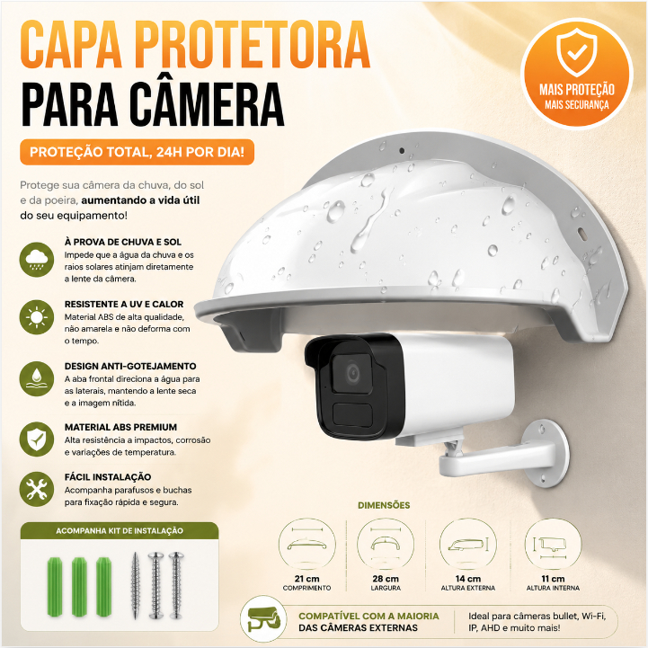 Capa Protetor para camera de segurança Shield Dome Capa Proteção Chuva Case Alta Qualidade