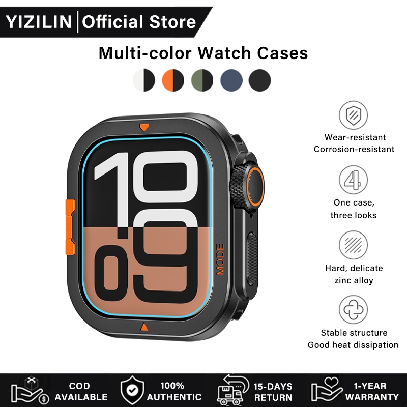 Yizilin Capa De Relógio De Metal Para Apple Watch Ultra 3 2 1 Série 11 10 9 8 7 