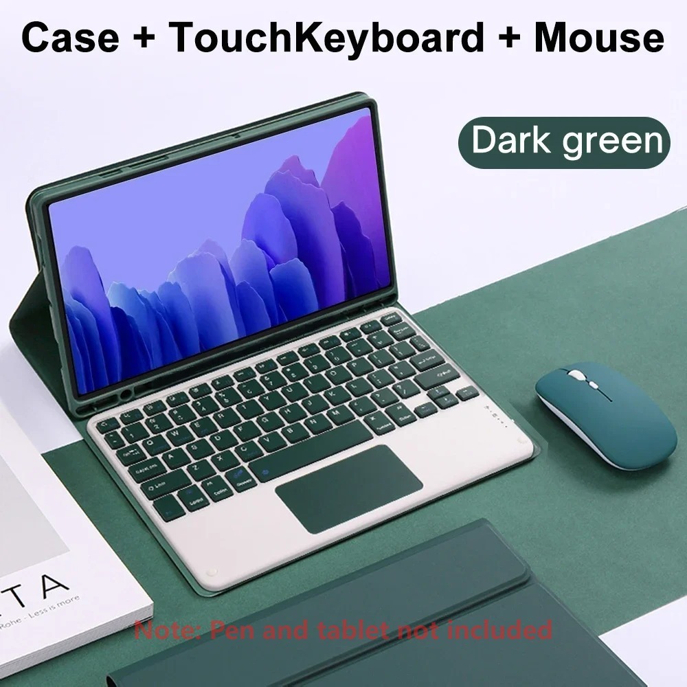 Capa De Teclado Touchpad Sem Fio Com Mouse Para Samsung Galaxy Tab S11/S10 Lite/