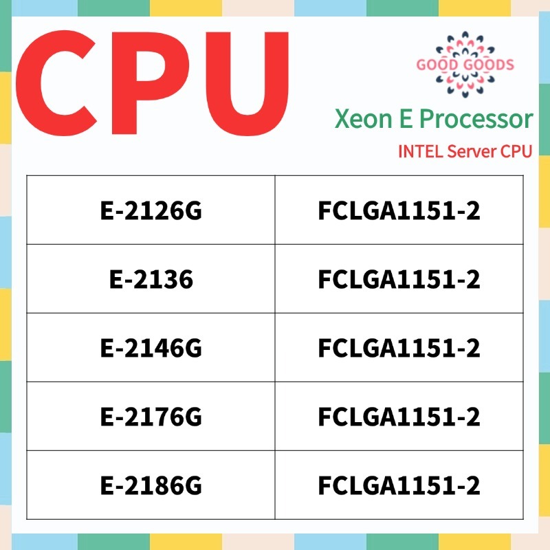E-2126G-216 2146G CPU De Servidor Série INTEL Xeon LGA1151-2