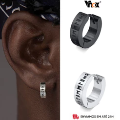 Vnox Brincos Vintage Viking Runes Brincos Tendência De Aço Inoxidável Punk Homens Joias De Orelha aniversário Meninos