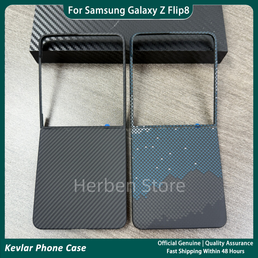 Capa De Fibra De Carbono Real Para Samsung galaxy z flip 7/8 Aramida 600D Luxo U