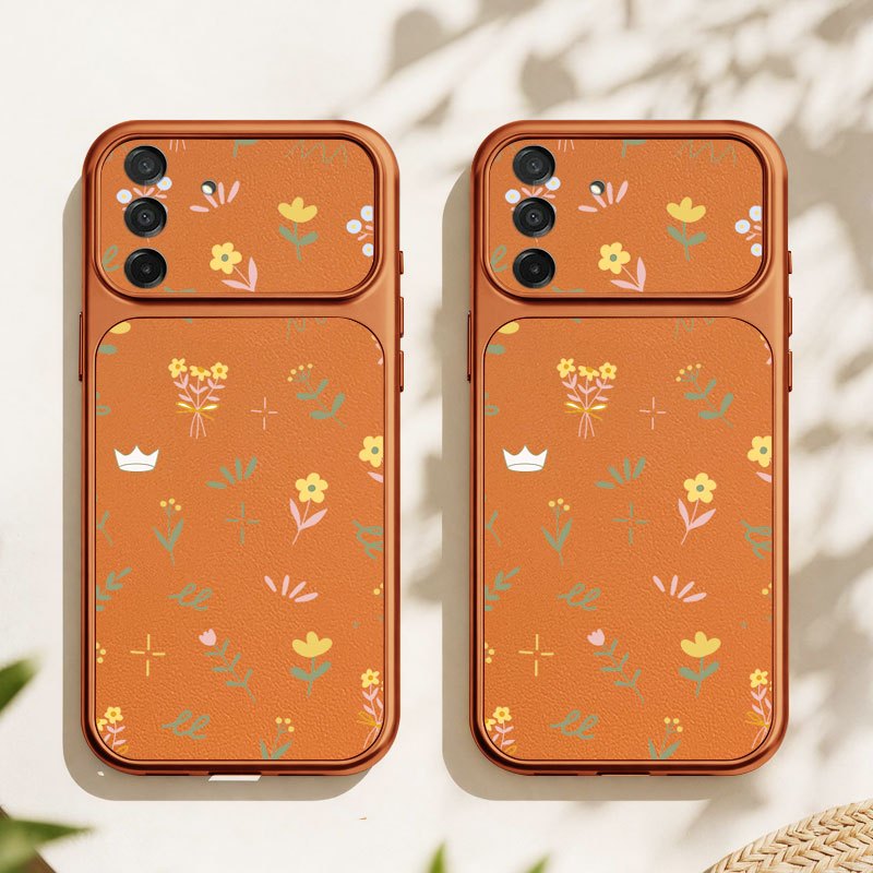 Capa De Telefone YBD Para Samsung Galaxy A27 A37 A24 A25 A26 A34 A35 A36 A54 A55 A57 A56 5G Fresco Minúsculo Padrão Flor