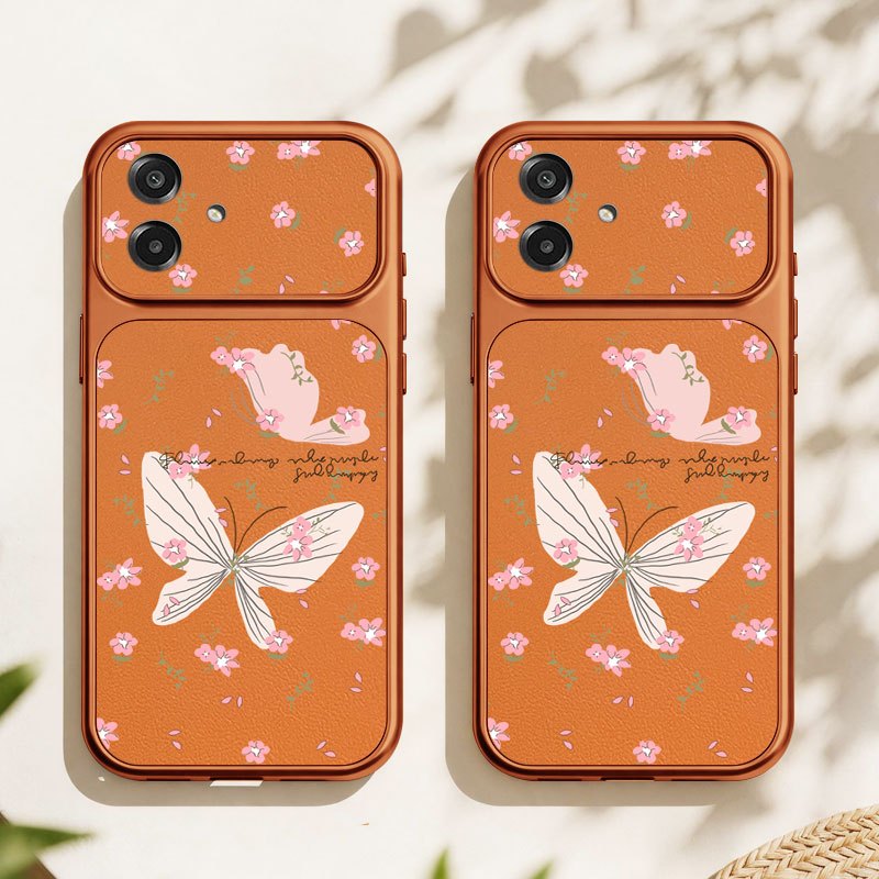 Capa De Telefone YBD Para Samsung Galaxy A07 A06 A05 A04 A04E A03 Core M17E M07 F07 M05 F05 M04 F04 Borboleta Desenhada 