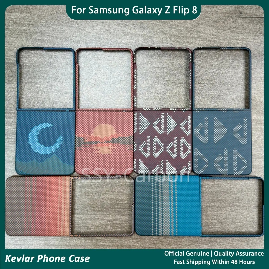 Para Samsung Galaxy Z Flip 8/7 Caso De Fibra De Carbono real Aramida Luxo ultra-