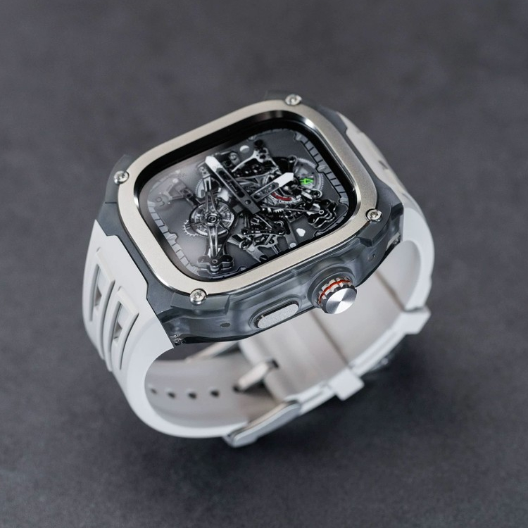 Capa Transparente Fosca + Pulseira Para Apple Watch Ultra 3 49 Mm De Uma Peça 2 